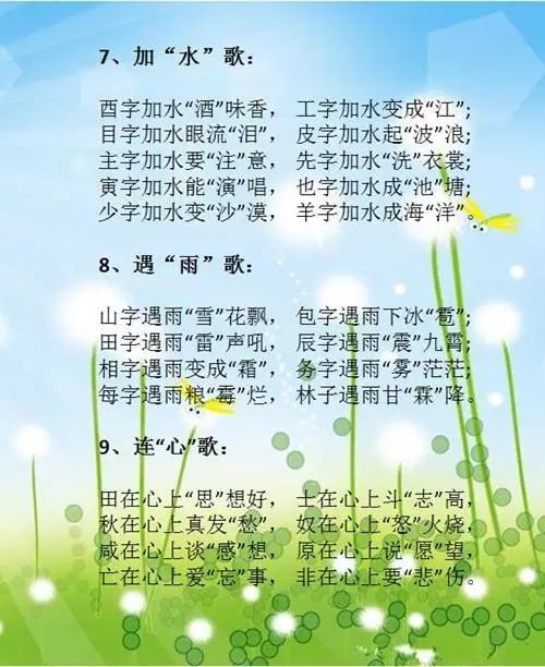 培养孩子学习习惯:小学语文顺口溜“识汉字